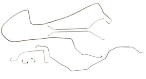 Complete Prebent Brake Line Kit Compatible with 1964-72 Chevelle, El Camino & Malibu With Aftermarket Disc Conversion Style Valve Mounted Next To Master Cylinder. 4pc Kit