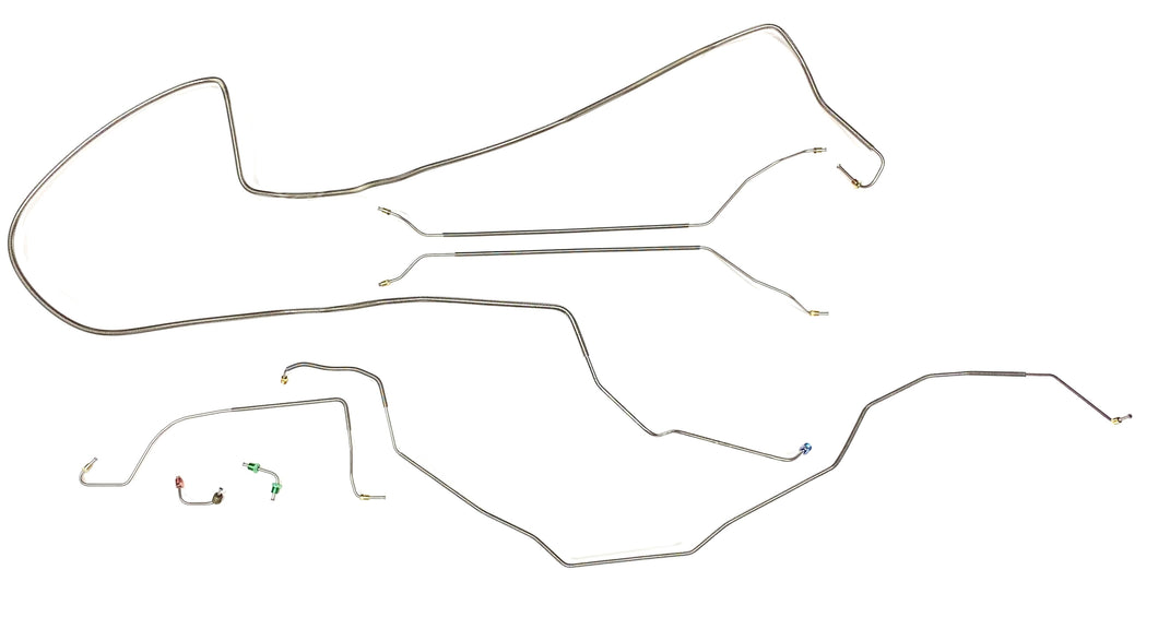 1968 Biscayne Stainless Compete Vehicle Prebent Brake Line Set For Aftermarket Power Disc Brakes