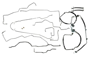Complete Brake Line Kit In Stainless Steel Compatible With 1999-2001 Jeep Grand Cherokee