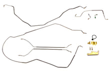 Complete Prebent Brake Line Kit Compatible with 1969-74 Nova With Aftermarket Disc Conversion Style Valve Mounted Next To Master Cylinder. Made in the USA