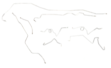 1979 Ford F-100 Prebent Brake Lines, Short Bed 2WD, Valve Mounted Down On Frame