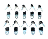 Brake Line Clips for 3/16 & 1/4 Inch Tubing, Rubber Insulated (20 pcs Total)