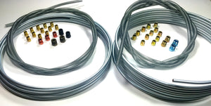 Complete 3/16 and 1/4 inch Brake Line Kit WITH Fittings and Spring Guard
