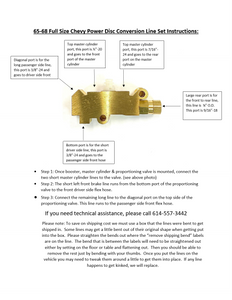 Brake line to valve instructions