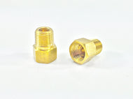 Brake Line Adapter for 3/16" Tube, (Female) Inverted Flare, 3/8-24  to (Male) 1/8" Pipe (Pack of 2)