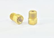 Brake Line Adapter for 1/4" Tube, (Female) Inverted Flare, 7/16-24  to (Male) 1/4" Pipe (Pack of 2)