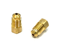Metric Brake Line Adaptor for 3/16" Tube, (Female) Inverted Flare, 3/8-24 to (Male) ISO/Bubble Flare, Metric 12mm x 1 (Pack of 2)