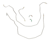 Front Brake Line Kit. 5 Pcs. For Use with Aftermarket Valve Mounted by Master, Fits: 1958-64 Chevrolet Biscayne, Bel-Air and Impala