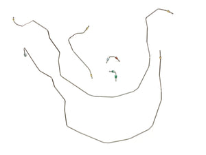 Front Brake Line Kit. 5 Pcs. For Use with Aftermarket Valve Mounted by Master, Fits: 1958-64 Chevrolet Biscayne, Bel-Air and Impala