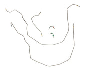Front Brake Line Kit. 5 Pcs. For Use with Aftermarket Valve Mounted by Master Cylinder Compatible With 1955-57 Chevy Bel Air, 150 & 210
