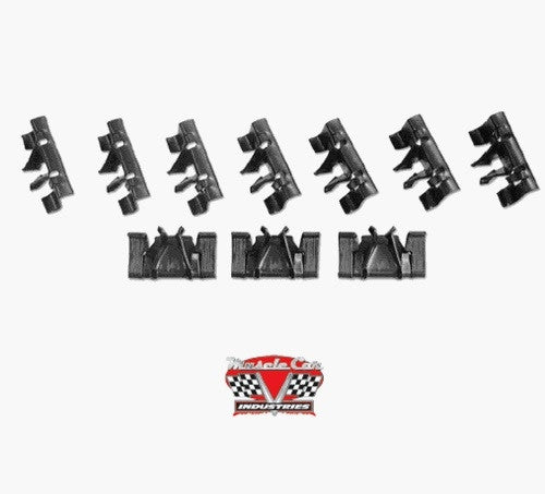 1967 - 1972 Convertible Pinchweld Molding Chrome Clip, Set 10 Pieces