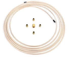 15 Ft Roll of 3/16" (.028" Wall) Copper/Cupronickel Brake Line Tubing with fittings & union