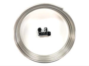 Stainless Fuel Line Tube Coil Roll 3/8" 16 ft. w/ Tube cutter