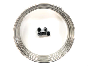 Stainless Brake Line Tube Coil Roll 3/16" 16 ft. w/ Tube cutter