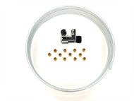 Roll of 25 ft. Zinc Plated 3/16" Brake Line Tubing w/ 12 standard 3/16" (3/8"-24) fittings & tube cutter