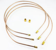 3/16" Copper Nickel Brake Lines. PACK OF 3.  Each pc. Is 33" long with inverted double flares and standard 3/16" tube nuts