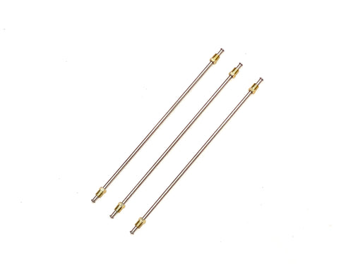3/16 Inch Stainless Steel Brake Lines with Inverted Double Flared Ends & Fittings 6 Inches Long (Pack of 3)