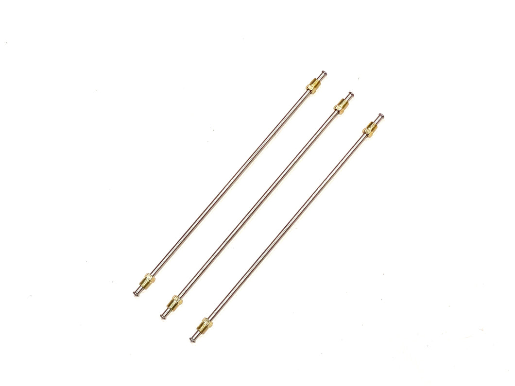 3/16" Stainless Steel Brake Line Kit – Flared Ends With Fittings & Unions, 32" Long, Pack Of 3