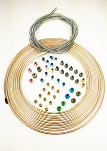 3/16" 50 Foot Copper Nickel Roll With Stainless Armor and 47 Fittings