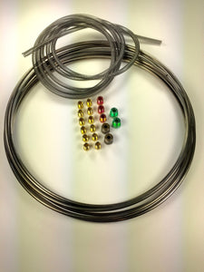 Stainless 3/16" brake line kit. Tube/Armor/Fittings