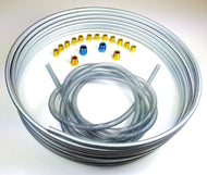 Brake Line Kit - 1/4" Coil / Roll with Fittings and Spring Guard