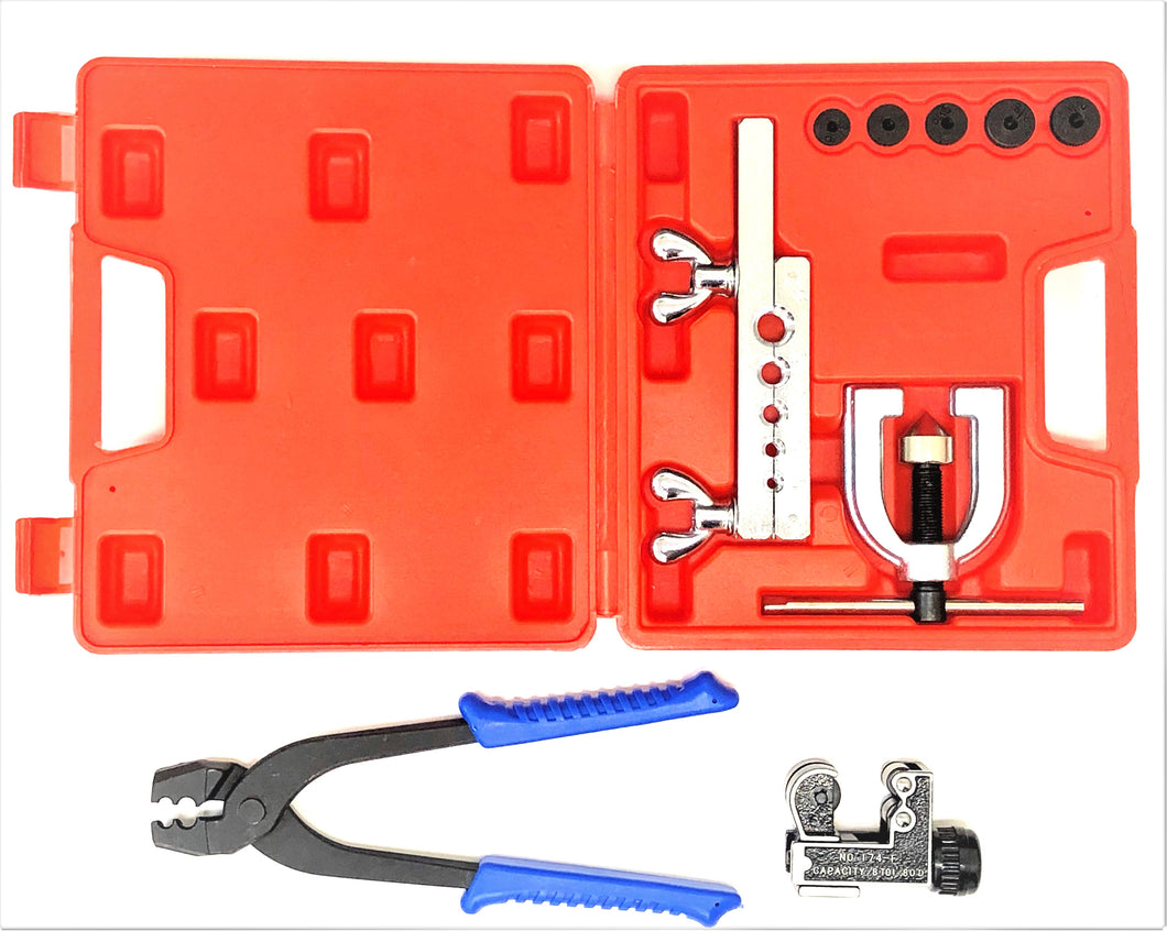 Brake line tool kit (includes Inverted flare kit, tube cutter, and tubing pliers)