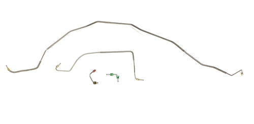 Front End Prebent Brake Line Kit Compatible with 1964-72 Chevelle, El Camino & Malibu With Aftermarket Disc Conversion Style Valve Mounted Next To Master Cylinder. 4pc Kit