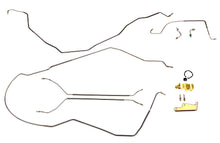 Complete Prebent Brake Line Kit In Stainless Steel Compatible with 1968-74 Nova With Aftermarket Disc Conversion Style Valve Mounted Next To Master Cylinder. Made in the USA