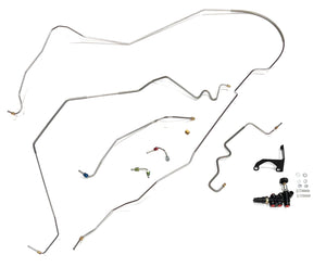 68-72 Chevelle / Malibu Hardtop. Brake line kit fits only power brakes with the included adjustable 5 port valve. Includes Front Line Kit, Front to Rear Line, Valve and Bracket