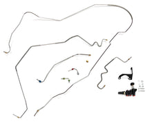 64 - 67 Chevelle Hardtop Brake line kit fits only power brakes with the included adjustable 5 port valve. Includes Front Kit, Front to Rear Line, Valve and Bracket