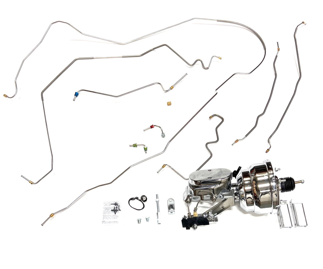 64 - 67 Chevelle Convertible and El Camino Brake Line Kit and 8
