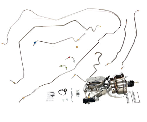 64 - 67 Chevelle Hardtop Brake Line Kit and Chrome 8