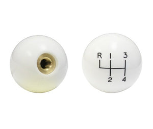 Four Speed Shift Knob 3/8 Coarse Thread White Usa Made