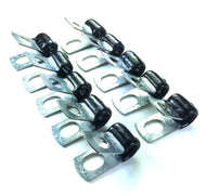 1/4" Brake Line Clip Set. Steel with Rubber Insulation. (Pack of 10)