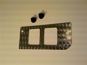 1970 - 1981 Trans Am Turned Swirl Silver Dash Metal Filler Plate W/ Two Switch Holes
