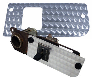 1970 - 1981 Trans Am Turned Swirl Silver Dash Metal Filler Plate W/ Rear Defroster Switch Hole Only