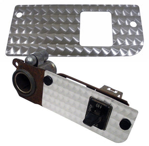 1970 - 1981 Trans Am Turned Swirl Silver Dash Metal Filler Plate W/ Power Door Lock Switch Hole Only
