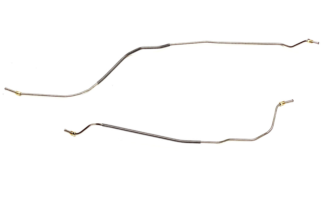 Rear Axle Brake Lines. Pair for Factory Rear Drum, Fits: 1959-64 Chevrolet Biscayne, Bel Air and Impala