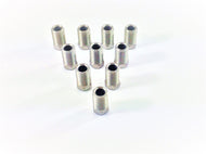 Long Stainless Steel 3/8"- 24 Inverted Flare Brake Line Fitting for 3/16" Tube (Pack of 10)