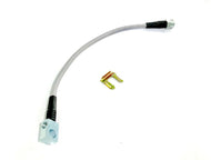 Universal Rear Braided SS Brake Hose,  w/ Mounting Block