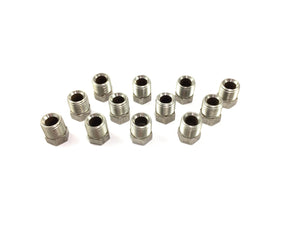 Pack of 12 7/16" - 24 Stainless Steel Fittings for 1/4" tube