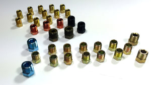 35-Piece Brake Line Fitting Nut Kit – 3/16" & 1/4" Inverted Flare Nuts, Zinc Plated