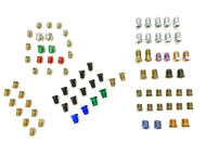 Brake Line Fitting Assortment for 3/16 Inch & 1/4 Inch Tubing, Inverted Flare & Bubble/ISO Flare, Metric & SAE (81 Fittings Total)