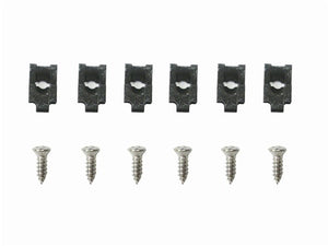 1969 Camaro Headlight Bezel Hardware Set, Standard, 6 Screws and 6 J-Clips