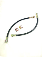 Universal Rubber Brake Hose, 24" Long with 10mm Banjo (Includes Clips)