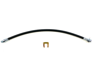Universal Rubber Brake Hose, 3/8"-24 Male to 3/8"-24 Female, 18" Long