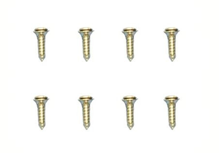 Door Panel Screws Set, Lower, Chrome, 8 Pieces