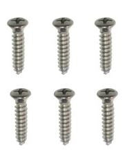 1982 - 1992 Chrome Sunvisor Support Screw Set-6 Pieces