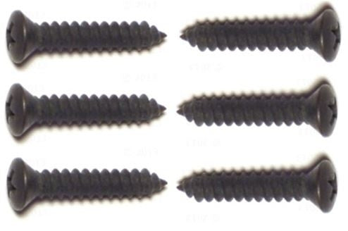 1982 - 1992 Black Sunvisor Support Screw Set-6 Pieces