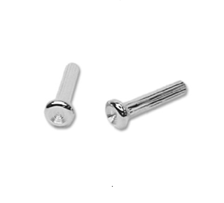 1968 - 1977 Chevrolet Inner Door Lock Knobs, Ribbed Chrome OE Style - Pair